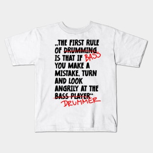 The First Rule Of Bass Player Kids T-Shirt